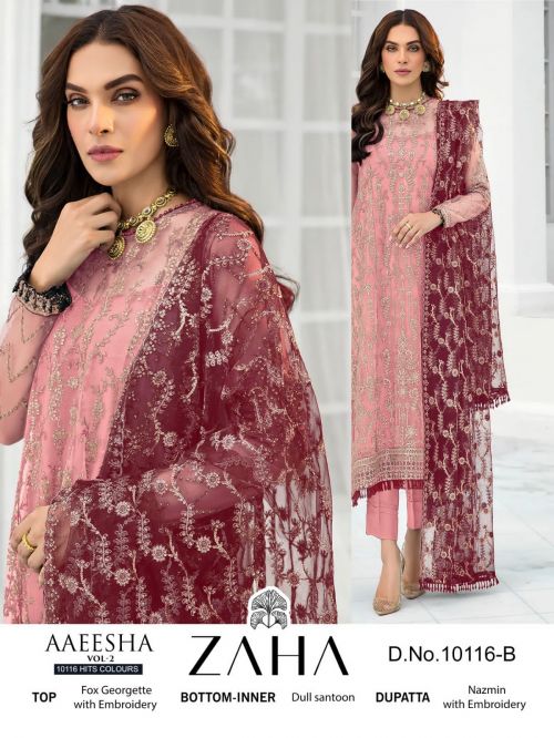 Aaeesha 10116 By Zaha Pakistani Salwar Suits Catalog